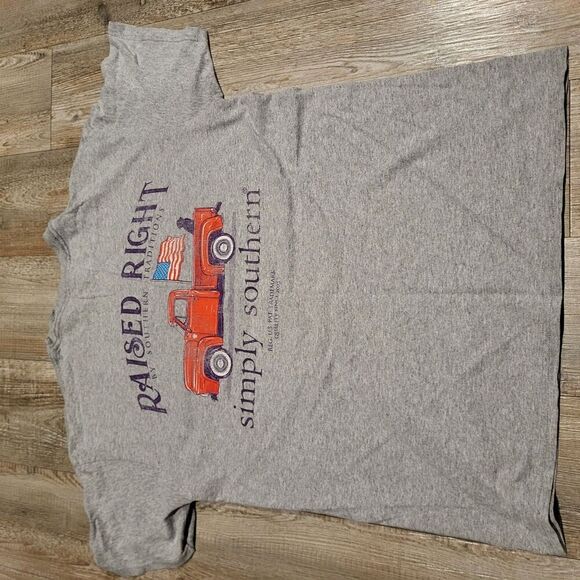 Simply Southern Raised Right Americana Graphic Tee Shirt Womens Medium - Picture 5 of 7
